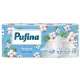 Toalettpapír, 3 rétegű, kistekercses, 8 tekercs, PUFINA "Sensitive Aquabond", illatmentes