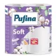 Háztartási papírtörlő, 2 rétegű, 50 lap, 2 tekercses, PUFINA "Soft"