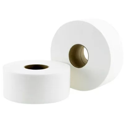 Toalettpapír -12 tekercs-, 2 rétegű, nagytekercses, 100 méter, 19 cm átmérő, hófehér