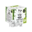 Toalettpapír, bambusz, 3 rétegű, kistekercses, 24 tekercs, CHEEKY PANDA, fehér