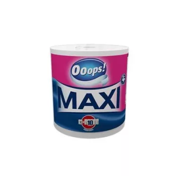   Háztartási papírtörlő, 2 rétegű, 500 lap, tekercses, OOOPS "Maxi"