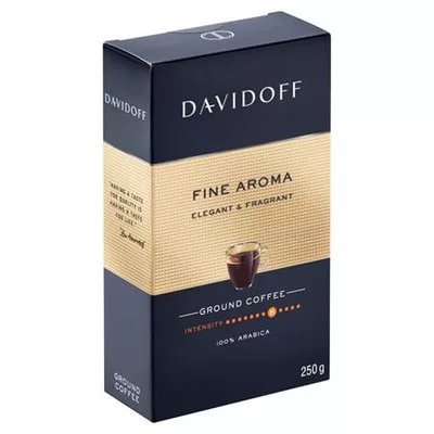 Kávé, pörkölt, őrölt, 250 g, DAVIDOFF "Fine Aroma" 0,25 kg