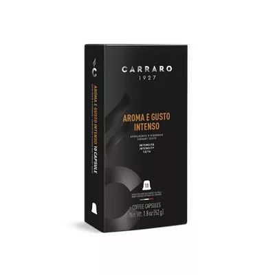 Kávékapszula, Nespresso® kompatibilis, 10 db, CARRARO "Aroma E Gusto Intenso"