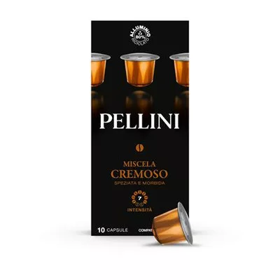 Kávékapszula, Nespresso® kompatibilis, 10 db,  PELLINI, "Cremoso"