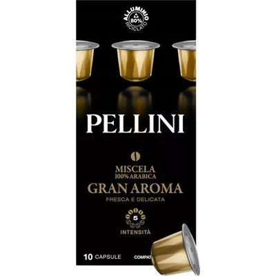 Kávékapszula, Nespresso® kompatibilis, 10 db, PELLINI, "Gran Aroma"