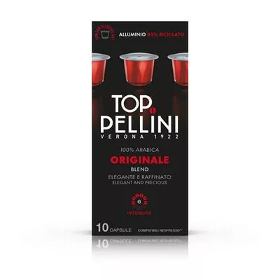 Kávékapszula, Nespresso® kompatibilis, 10 db, PELLINI, "Top alu"