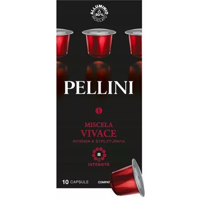 Kávékapszula, Nespresso® kompatibilis, 10 db, PELLINI, "Vivace"
