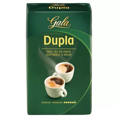 Kávé, pörkölt, őrölt, 250 g, GALA "Dupla" 0,25 kg