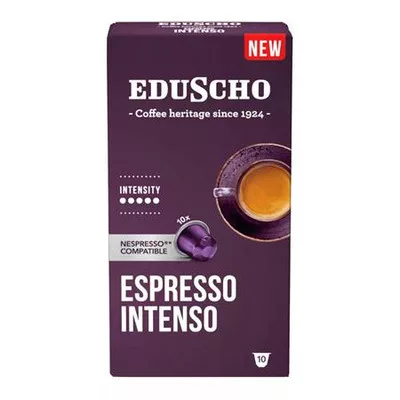 Kávékapszula, Nespresso® kompatibilis, 10 db, EDUSCHO "Espresso Intenso"