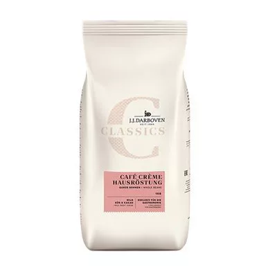 Kávé, pörkölt, szemes, 1000 g, "J.J. Darboven Café Créme Hausröstung" 1 kg