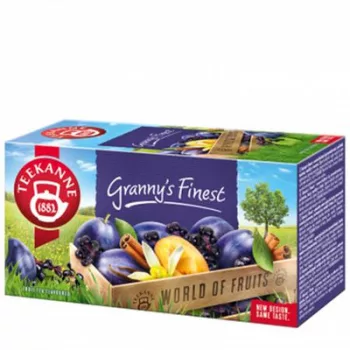   Gyümölcstea, 20x2,5 g, TEEKANNE "Granny Finest", szilvás-fahéjas 0,05 kg
