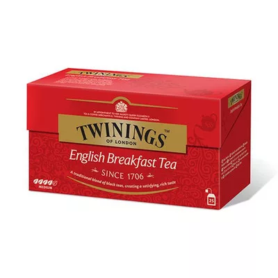 Fekete tea, 25x2 g, TWININGS "English Breakfast" 0,05 kg