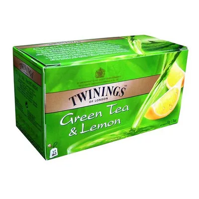 Zöldtea, 25x1,6 g, TWININGS "Green Tea & Lemon" 0,04 kg