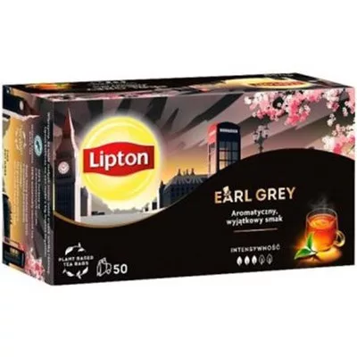 Fekete tea, 50x1,5 g, LIPTON "Earl grey" 0,075 kg