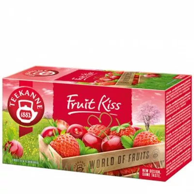 Gyümölcstea, 20x2,5 g, TEEKANNE "Fruit kiss", eper-meggy 0,05 kg