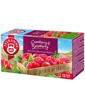   Gyümölcstea, 20x2,25 g, TEEKANNE "Piros bogyók", áfonya-málna 0,045 kg