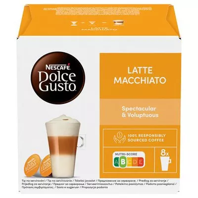 Kávékapszula, 8x2 db,  NESCAFÉ DOLCE GUSTO "Latte Macchiato" 16 db