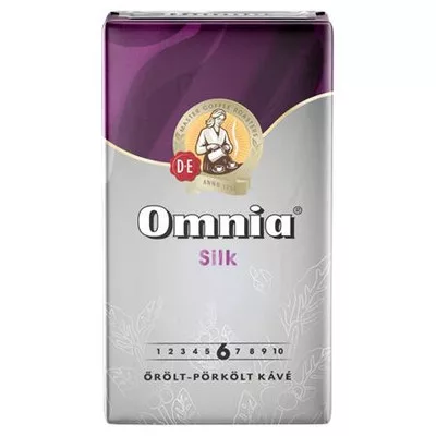 Kávé, pörkölt, őrölt, vákuumos csomagolásban, 250 g, DOUWE EGBERTS "Omnia" silk 0,25 kg