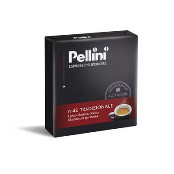   Kávé, pörkölt, őrölt, 2x250 g, PELLINI, "Tradizionale" 0,5 kg
