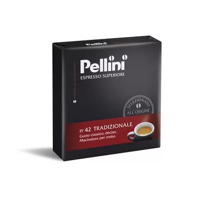 Kávé, pörkölt, őrölt, 2x250 g, PELLINI, "Tradizionale" 0,5 kg