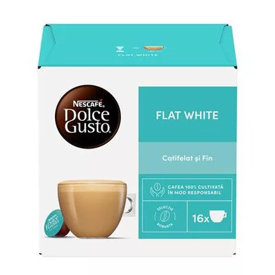 Kávékapszula, 16 db, NESCAFÉ DOLCE GUSTO "Flat White"