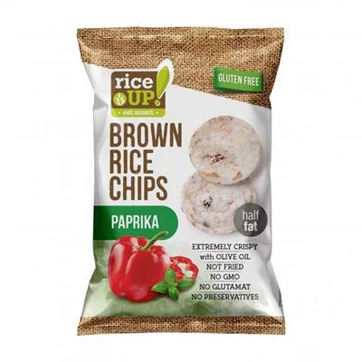 Barnarizs chips, 60 g, RICE UP, paprikás 0,06 kg