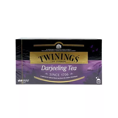 Fekete tea, 25x2 g, TWININGS "Darjeeling" 0,05 kg