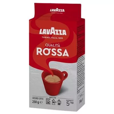 Kávé, pörkölt, őrölt, 250 g, LAVAZZA "Qualita Rossa" 0,25 kg