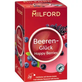   Gyümölcstea, 20x2,5 g, MILFORD "Happy berries", bogyós gyümölcs 0,05 kg