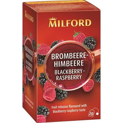 Gyümölcstea, 20x2,5 g, MILFORD "Blackberry-raspberry", szeder-málna 0,05 kg
