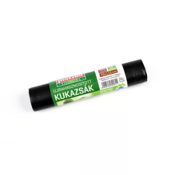   Szemeteszsák, újrahasznosított, 135 l, 5 db, 70x110 cm, 17 µ, MAZZINI, fekete