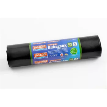   Nagykukazsák, extra erős, 200 l, 5 db, 100x120 cm, 40 µ, MAZZINI "Premium", fekete