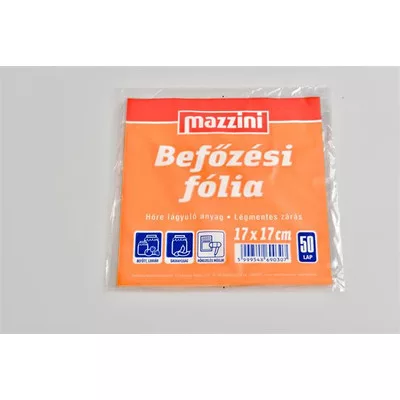 Befőzési fólia, 50 db, 17x17 cm, MAZZINI