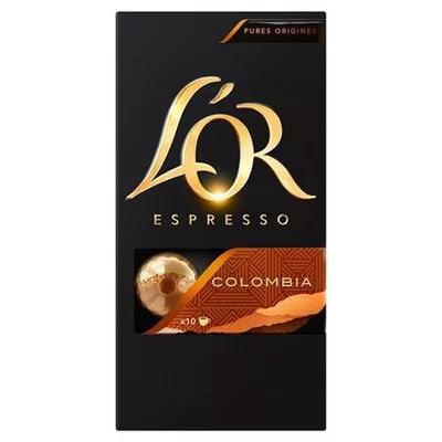 Kávékapszula, Nespresso® kompatibilis, 10 db, JACOBS DOUWE EGBERTS "L'OR Colombia"