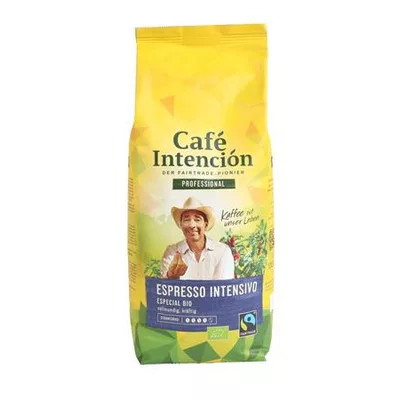 Kávé, pörkölt, szemes, 1000 g, CAFÉ INTENCIÓN "Professional Espresso Intensivo Especial BIO" 1 kg