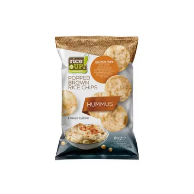 Barnarizs chips, 60 g, RICE UP, humusz 0,06 kg