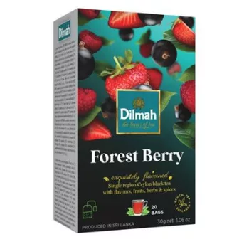 Fekete tea, 20x1,5g, DILMAH, erdei gyümölcs 0,03 kg