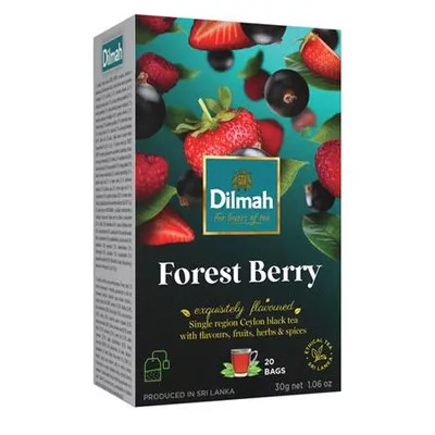 Fekete tea, 20x1,5g, DILMAH, erdei gyümölcs 0,03 kg