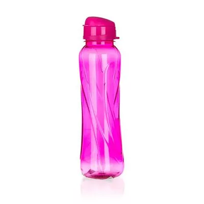 Kulacs, 610 ml, műanyag, rózsaszín, "Slim" 1 db