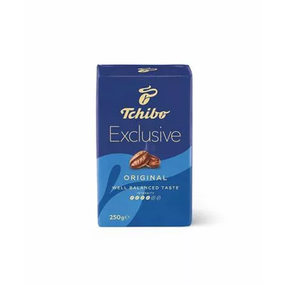 Kávé, pörkölt, őrölt, vákuumos csomagolásban, 250 g, TCHIBO "Exclusive" 0,25 kg