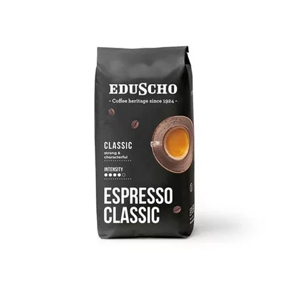 Kávé, pörkölt, szemes, 1000 g, EDUSCHO "Espresso Classic" 1 kg