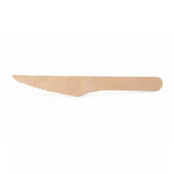 Kés, fa, egyszer használatos, 16 cm, 100 db