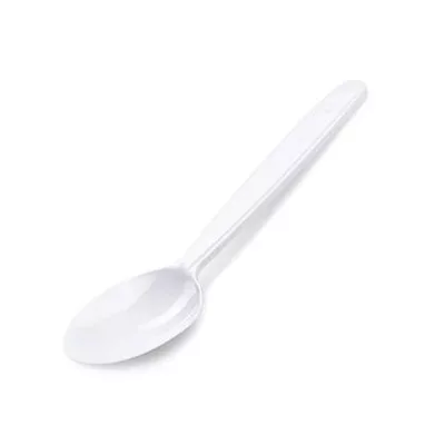 Evőkanál, műanyag, többször használatos, 18 cm, 50 db, fehér