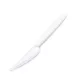 Kés, műanyag, többször használatos, 18 cm, 50 db, fehér
