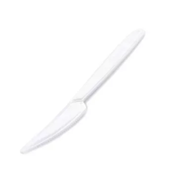   Kés, műanyag, többször használatos, 18 cm, 50 db "Premium", fehér