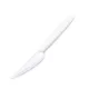 Kés, műanyag, többször használatos, 18 cm, 50 db "Premium", fehér