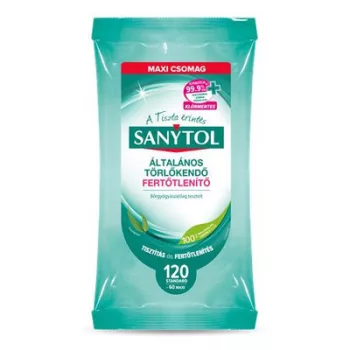   Fertőtlenítő törlőkendő, 60 db maxi/120 db standard, SANYTOL