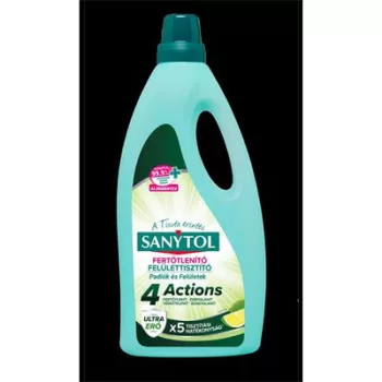   Felület tisztító-és fertőtlenítőszer, 1 l, SANYTOL "4 Actions", lime 1 liter
