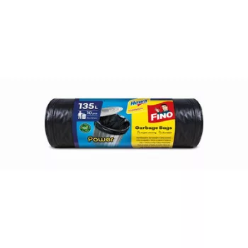   Szemeteszsák, 135 l, 10 db, 70x107 cm, 28 µ, FINO "Power", fekete