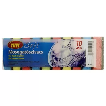 Mosogatószivacs, 10 db, TUTI "Soft"
